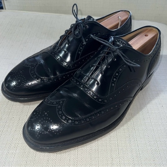 Johnston & Murphy Shoes Men’s 9E/C Black Heritage Wingtip Oxfords Vintage main image 6